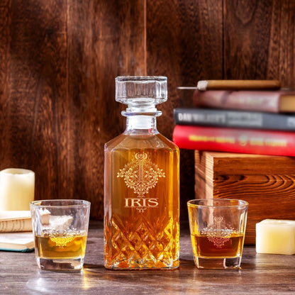 IRIS SDT2 Personalised Decanter Set, Premium Gift Set 5