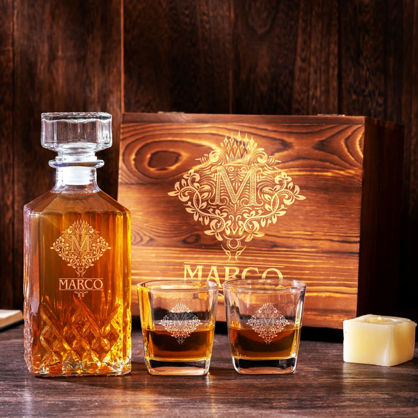 MARCO 13K1 Personalized Whiskey Decanter Set 5