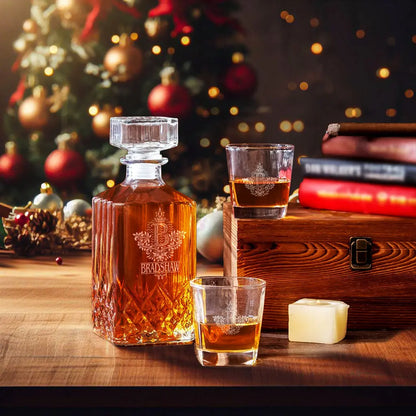 BRADSHAW H03 Personalized Decanter Set, Premium Gift for Christmas to enjoy holiday spirit 5