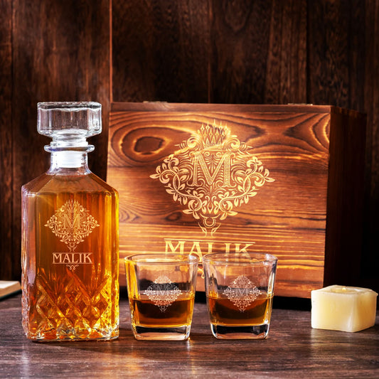 MALIK 13K2 Personalized Whiskey Decanter Set 5