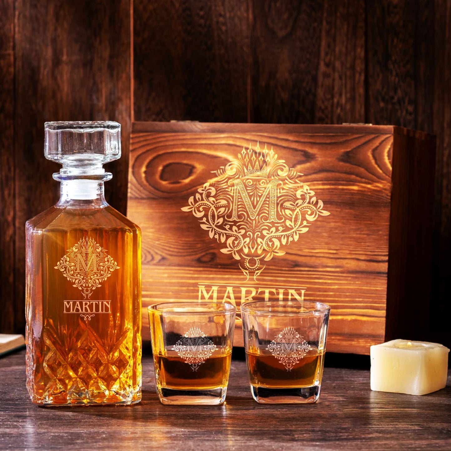 MARTIN 13K1 Personalized Whiskey Decanter Set 5